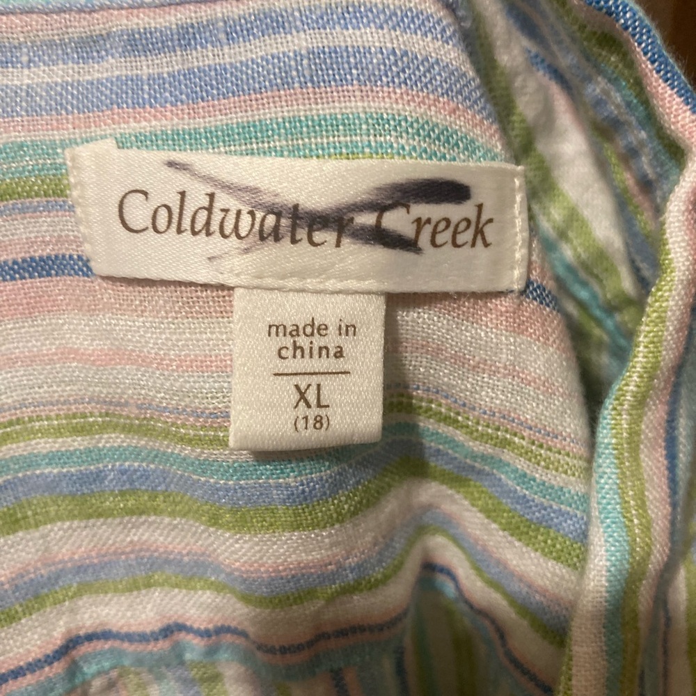 Coldwater Creek 96% Linen Shirt - image 5